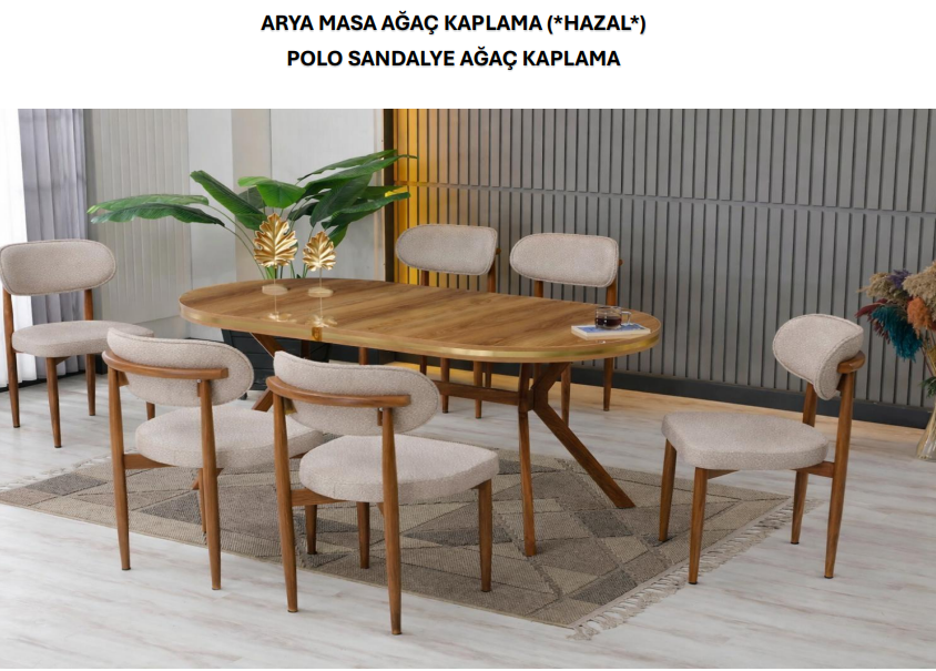 Arya Masa Hazal ve Polo Sandalye Ahşap
