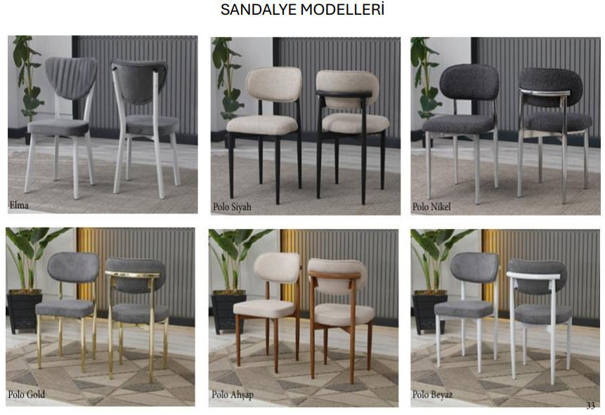 Sandalye modelleri kataloğu